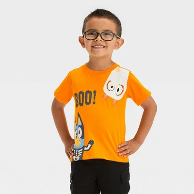 Toddler Boys Bluey and Bingo Halloween Short Sleeve T-Shirt