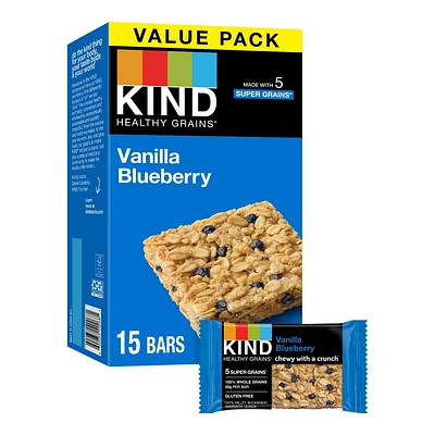 KIND Healthy Grains Bars Vanilla Blueberry - 18oz/15ct