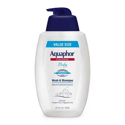 Aquaphor Unscented Baby Wash and Shampoo - 25.4oz