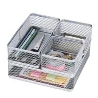 Mesh Desk Organizer Silver - Brightroom