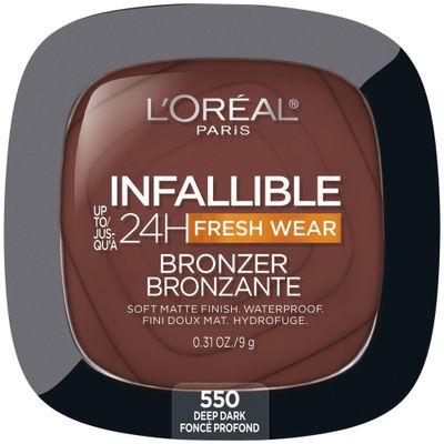 LOreal Paris Infallible Up to 24hr Fresh Wear Soft Matte Bronzer - 550 Deep Dark - 0.31oz