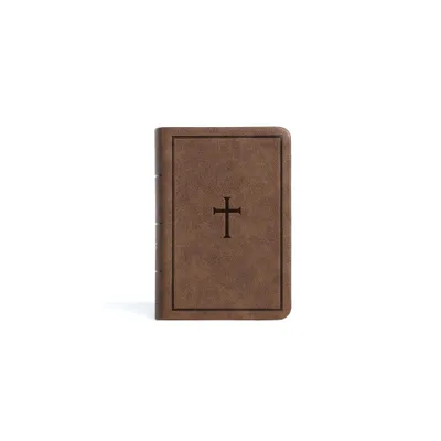 CSB Large Print Compact Reference Bible, Brown Leathertouch - by Csb Bibles by Holman (Leather Bound)