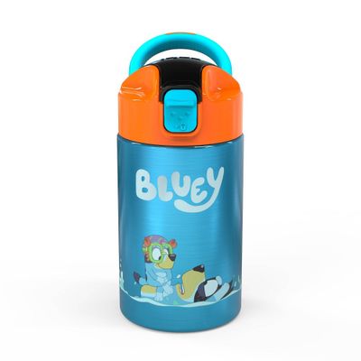Bluey 14oz Stainless Steel Double Wall Valiant Bottle - Zak Designs