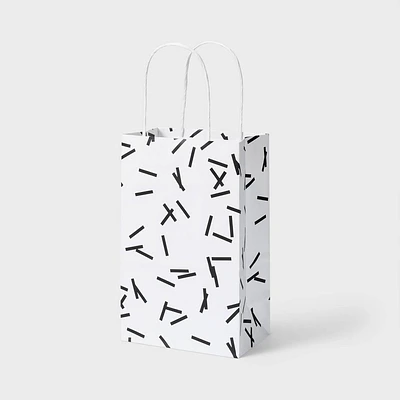 Black Confetti White Small Gift Bag - Spritz