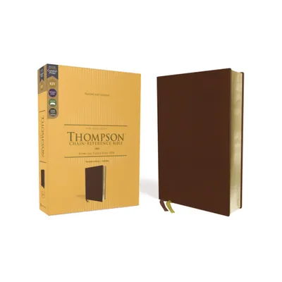 Kjv, Thompson Chain-Reference Bible, Genuine Leather, Calfskin, Brown, Red Letter, Comfort Print - by Zondervan (Leather Bound)