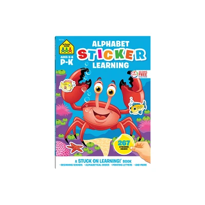 School Zone Alphabet Stickers Workbook - (Paperback)