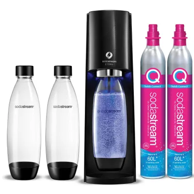 SodaStream E-Terra Bundle with Extra CO2 Cylinder and Carbonating Bottles