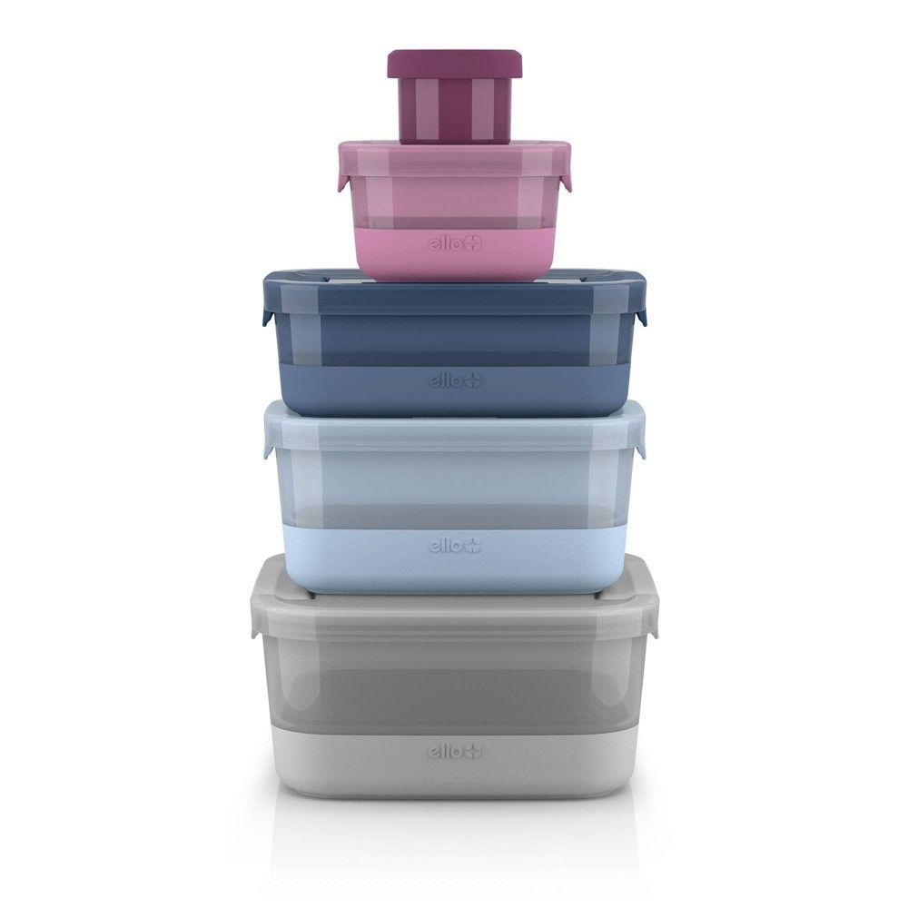 Ello Duraglass Meal Prep Sets- Glass Food Storage Containers with Silicone  Sleeves and Airtight BPA-Free Plastic Lids, Dishwasher, Microwave, and
