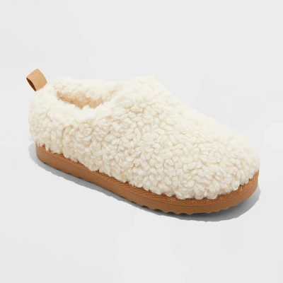 Kids Faux Shearling Clog Slippers