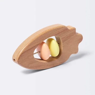 Wooden Baby Rattle - Easter Carrot - Cloud Island