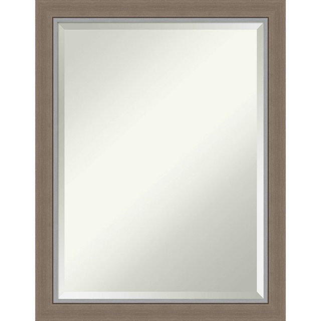 21 x 27 Eva Framed Bathroom Vanity Wall Mirror Brown - Amanti Art: Polystyrene, Beveled Glass, No Assembly