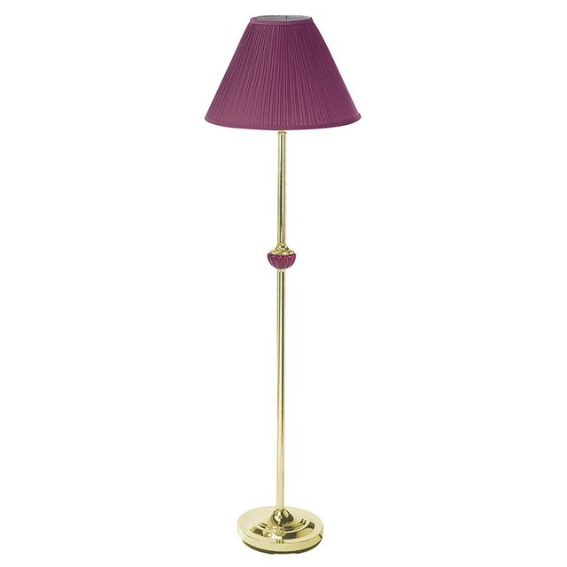 60 Traditional Ceramic Floor Lamp (Includes CFL Light Bulb) Gold/Burgundy - Ore International