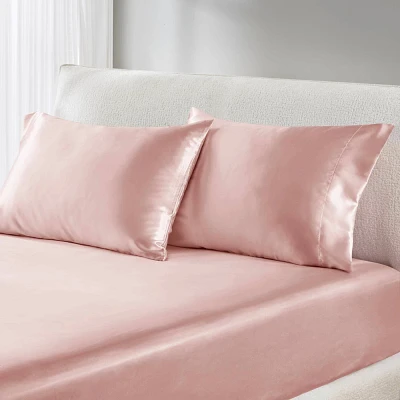 Standard Satin Luxury Pillowcase Set Blush