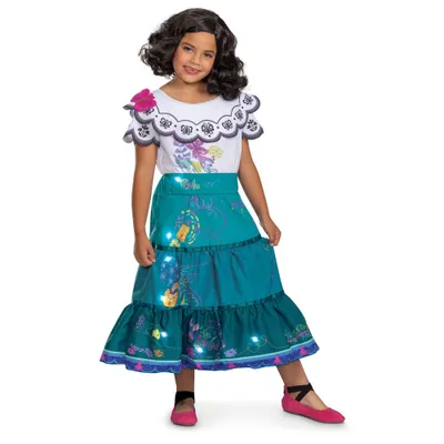 Kids Disney Encanto Mirabel Light Up Halloween Costume Dress