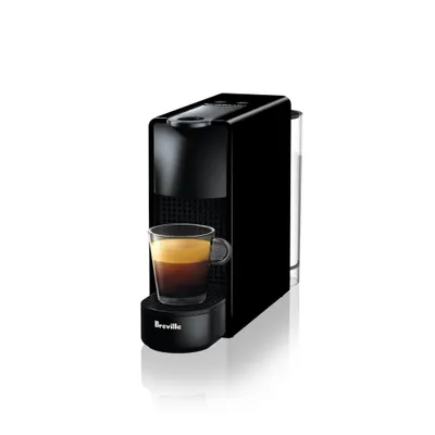 Nespresso Essenza Mini Black Coffee Maker by Breville: Smallest Espresso Machine, 16 Capsules, Auto Shut-Off