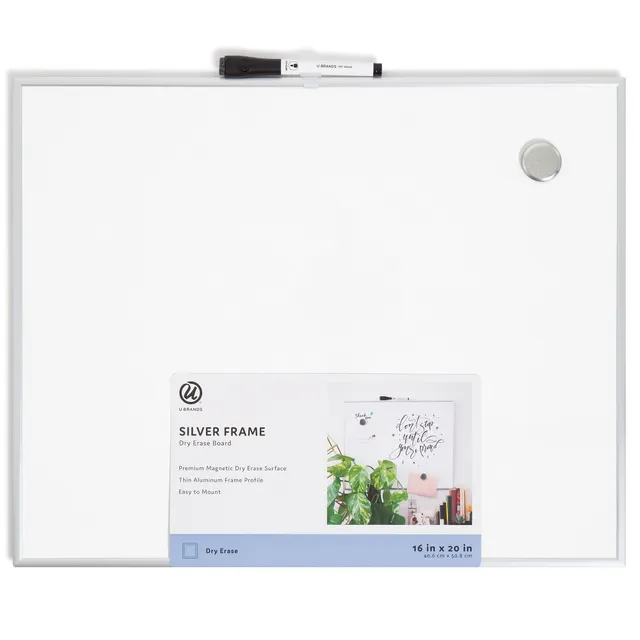 U Brands 16x20 Pin-it Frame Magnetic Dry Erase Board Value Pack : Target