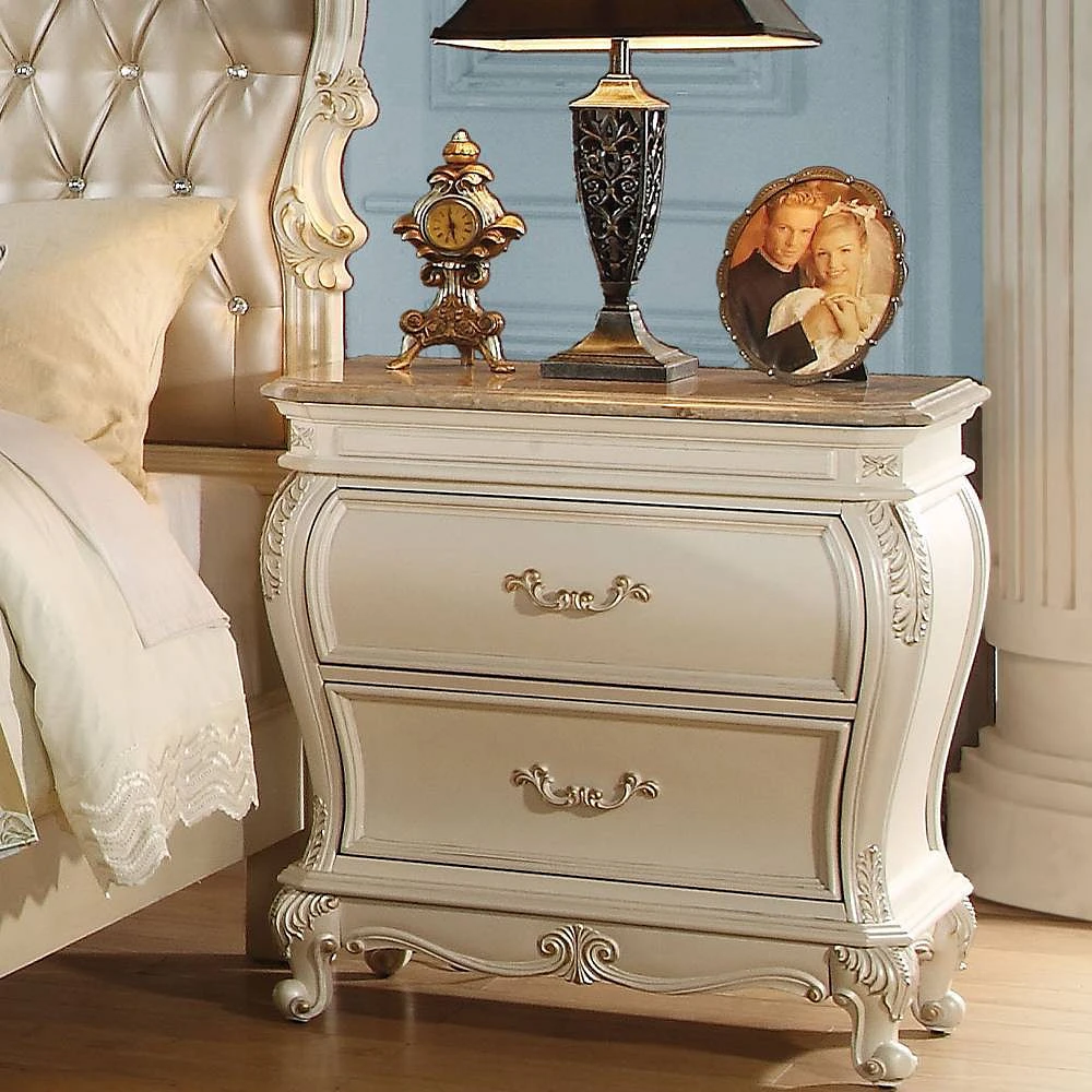 30 Chantelle Nightstand Pearl White - Acme Furniture