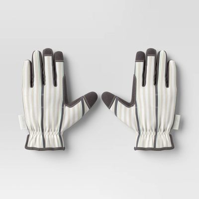 M/L Duck Canvas Garden Gloves Stripe - Smith & Hawken