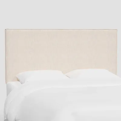 Full Fanie Slipcover Headboard in Linen Talc - Threshold: Pine Frame, Freestanding Design