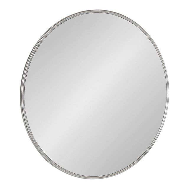 30 Caskill Round Wall Mirror Silver - Kate & Laurel All Things Decor