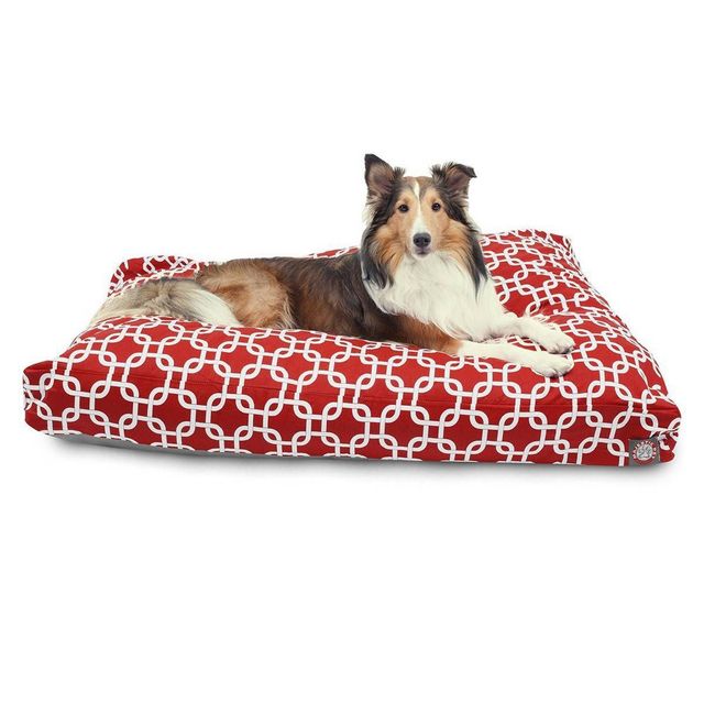 Majestic Pet Links Rectangle Dog Bed - Red - Large - L