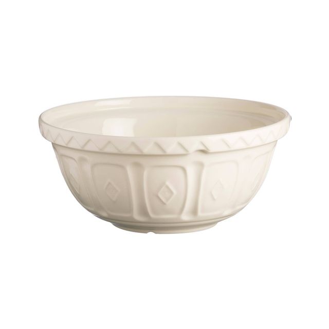 Mason Cash 136oz Earthenware Color Mix Mixing Bowl Cream: Large Ceramic Mixing Bowl, Dishwasher & Microwave Safe