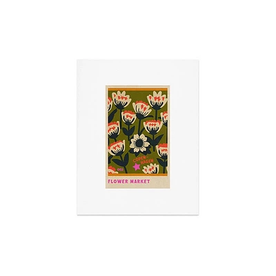 Deny Designs 11x14 Holli Zollinger Flower Market Copenhagen Art Print: Cardstock, Modern Decor