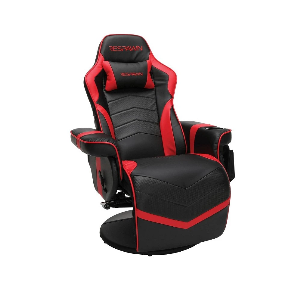 RESPAWN 900 Gaming Chair Recliner with Footrest : Leather Upholstery, Swivel & Fixed Height