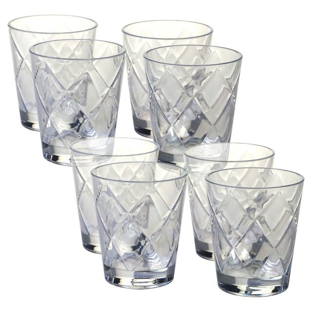 Certified International Diamond Acrylic Tumblers 15oz - Set of 8