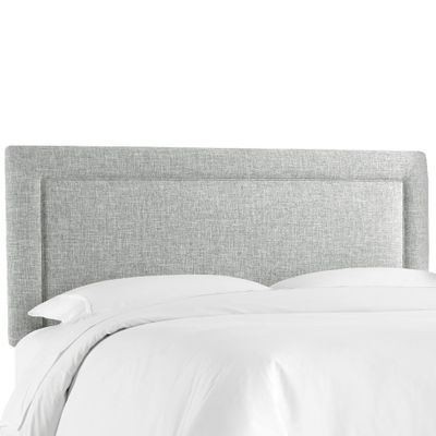 Skyline Furniture King Border Headboard Pumice: Contemporary Style, Piping Detail, Handcrafted