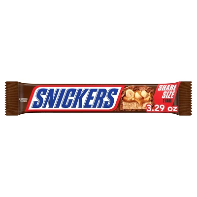 Snickers Milk Chocolate Candy Bar - Share Size Chocolate Bar 3.29oz