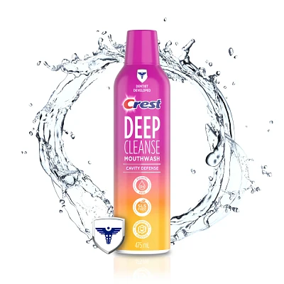 Crest Deep Cleanse Cavity Defense Mouthwash Clean Mint - 475mL