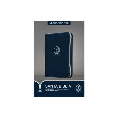 Santa Biblia Ntv, Edicin Zper Con Referencias, Letra Grande (Sentipiel, Azul, Letra Roja) - Large Print (Leather Bound)