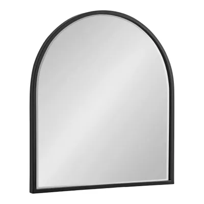 Kate & Laurel All Things Decor 32x36 McLean Arch Metal Framed Wall Mirror : Beveled Edge, Wall Mount