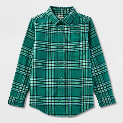 Boy Adaptive Plaid Flannel Shirt