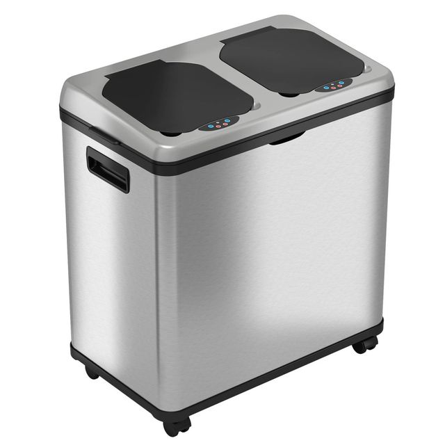 Joseph Joseph Stainless Steel 30l Step Trash Can Compactor : Target