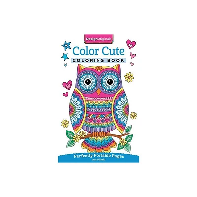 Color Cute Coloring Book - (On-The-Go Coloring Book) by Jess Volinski (Paperback)