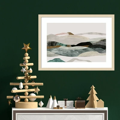 Amanti Art 25x19 Winter in The Mountains by PI Studio Wood Framed Wall Art Print