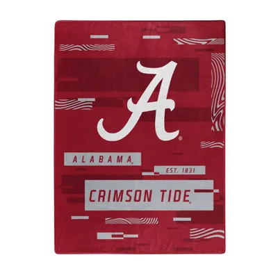 NCAA Alabama Crimson Tide Digitized 60 x 80 Raschel Throw Blanket