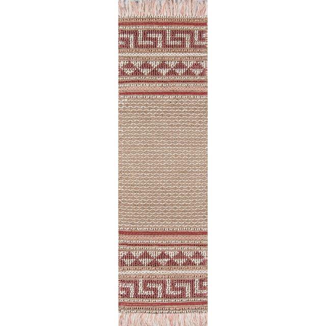 Momeni  Esme Thread Striped Handwoven Runner Rug Pink