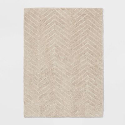 4x56 Tufted Cotton Chevron Kids Rug