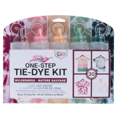 One-Step 5 Color Tie-Dye Kit Wilderness - Tulip Color: Fashion Craft Activity Kit for Spring & Summer, Ages 10+