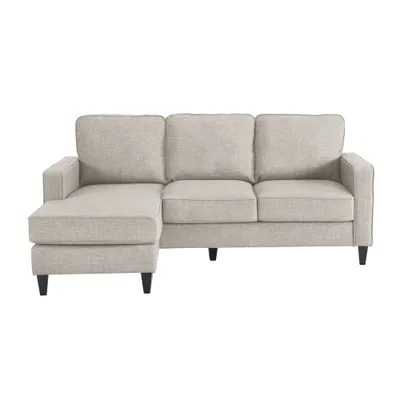 Harmon Sectional  - Serta: Mid-Century Modern Upholstered Couch with Reversible Chaise