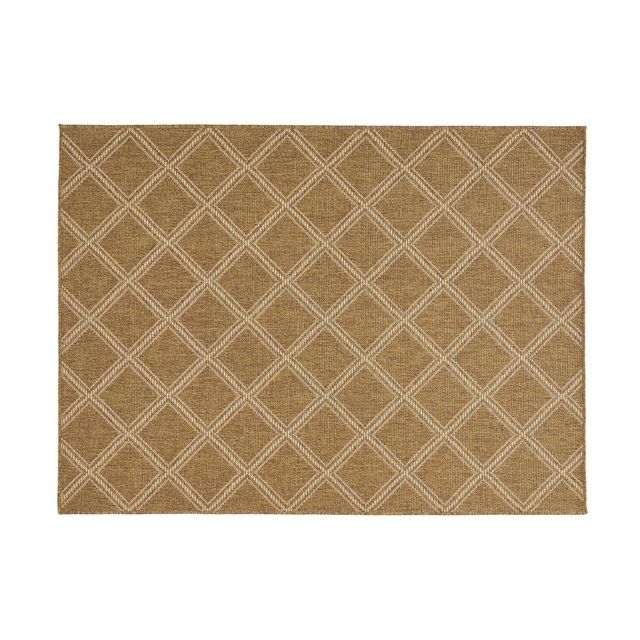 53 x 7 Muffley Indoor/Outdoor Rug Natural - Christopher Knight Home: Durable, Stain-Resistant