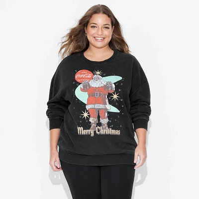 Womens Coca-Cola Santa Graphic Sweatshirt