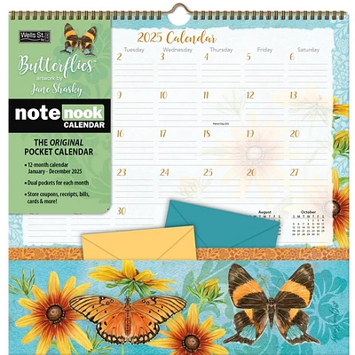 LANG 2025 Butterflies Note Nook Wall Calendar