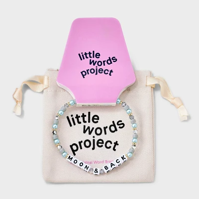 Little Words Project Moon & Back Beaded Bracelet - Blue Crush : Acrylic