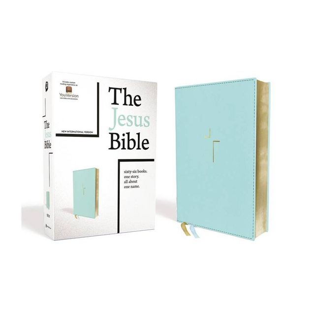 The Jesus Bible, NIV Edition, Leathersoft, Blue, Comfort Print - by Zondervan (Leather Bound)