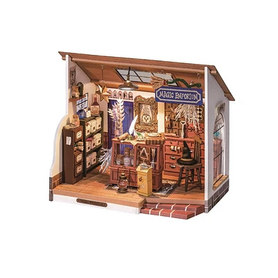 Hands Craft DIY Miniature House Kit Kikis Magic Emporium: Fairy House Kit for Adults with Light & Tweezers