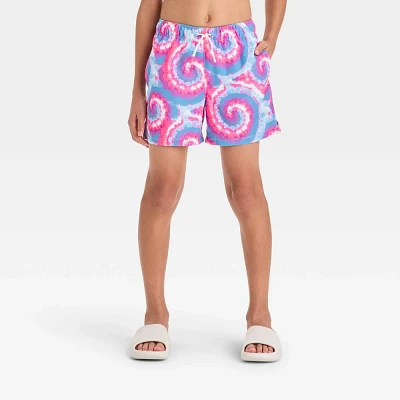 Boys Tie-Dye Printed Swim Trunks